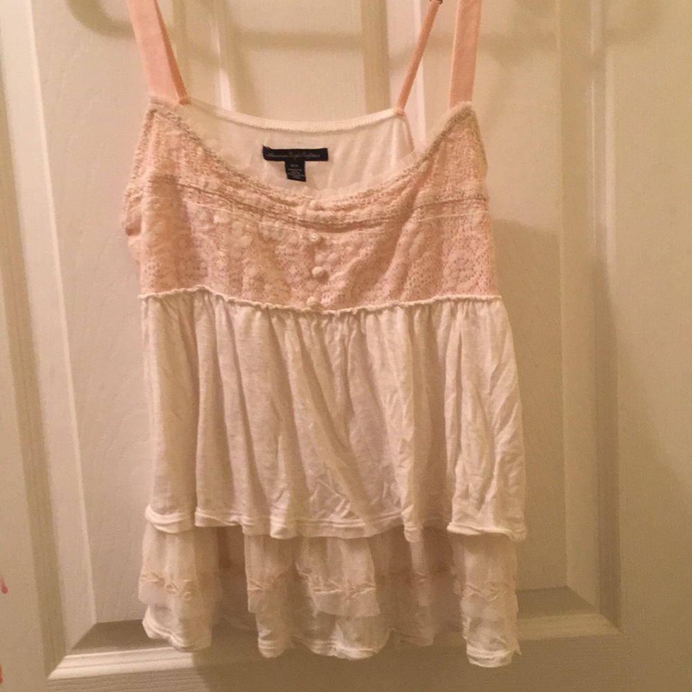 Pink lace blouse